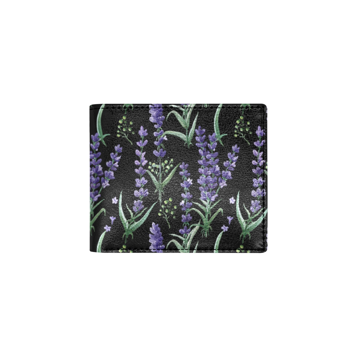 Lavender Pattern Print Design LV01 Men's ID Card Wallet