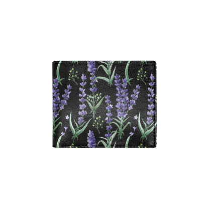 Lavender Pattern Print Design LV01 Men's ID Card Wallet