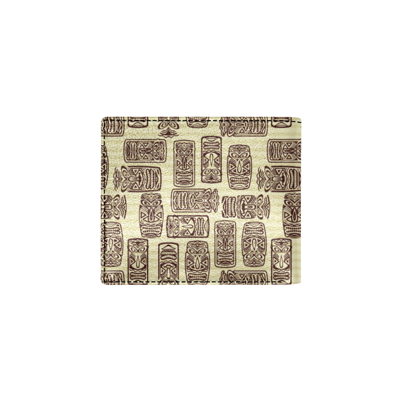 Tiki Brown Mask Print Men's ID Card Wallet