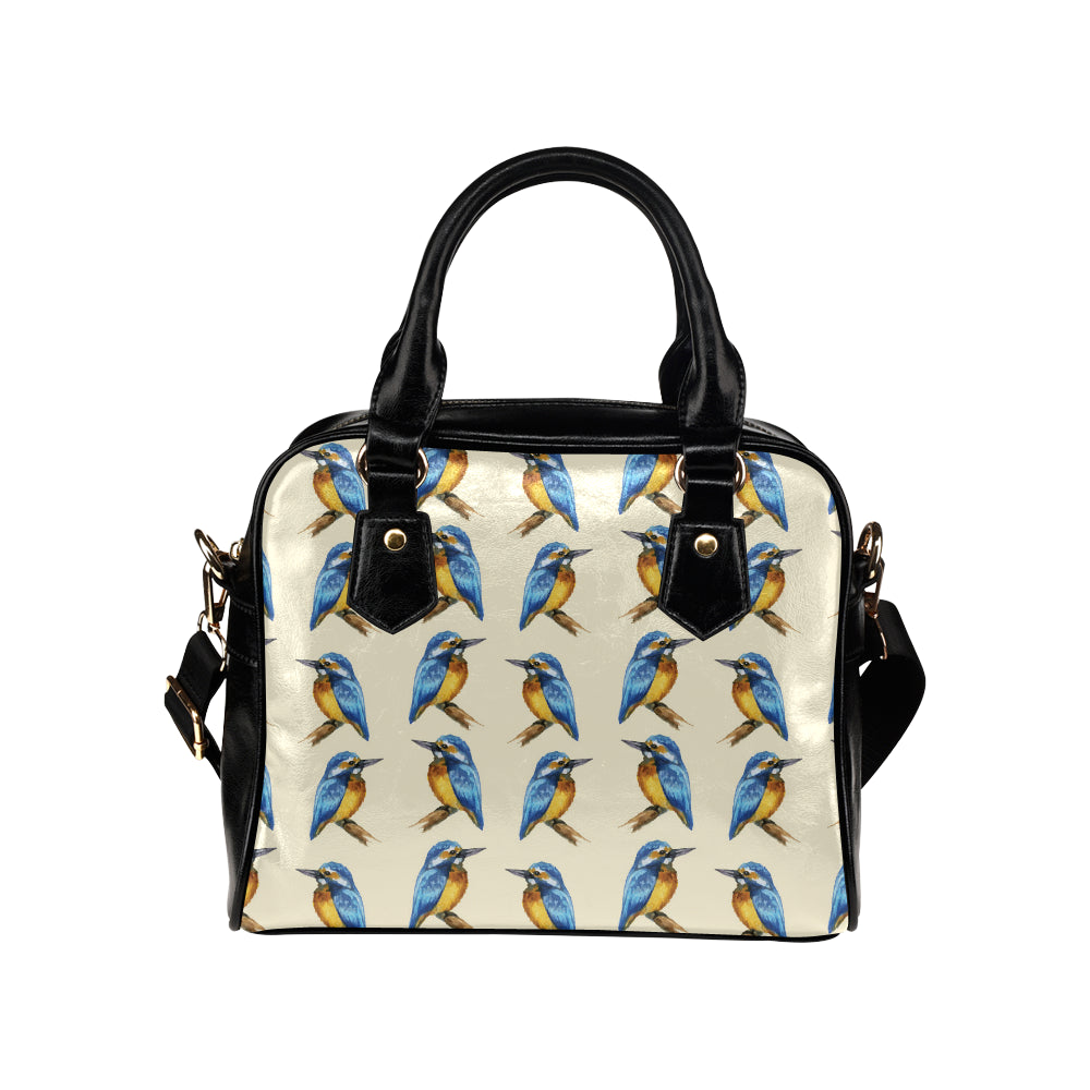 Kingfisher Pattern Print Design 01 Shoulder Handbag