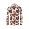 Rooster Pattern Print Design A03 Men's Long Sleeve Shirt