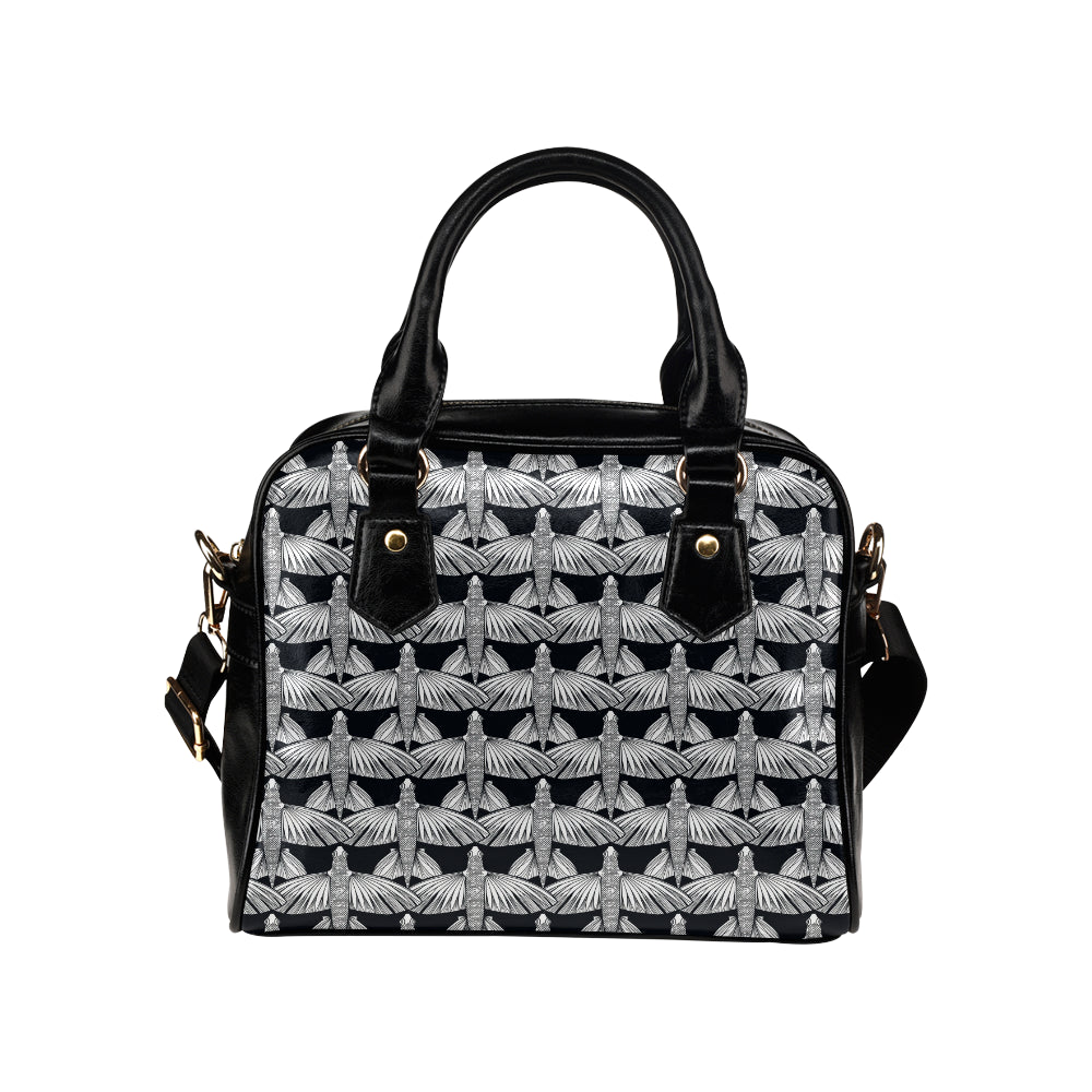 Flying Fish Pattern Print Design 03 Shoulder Handbag