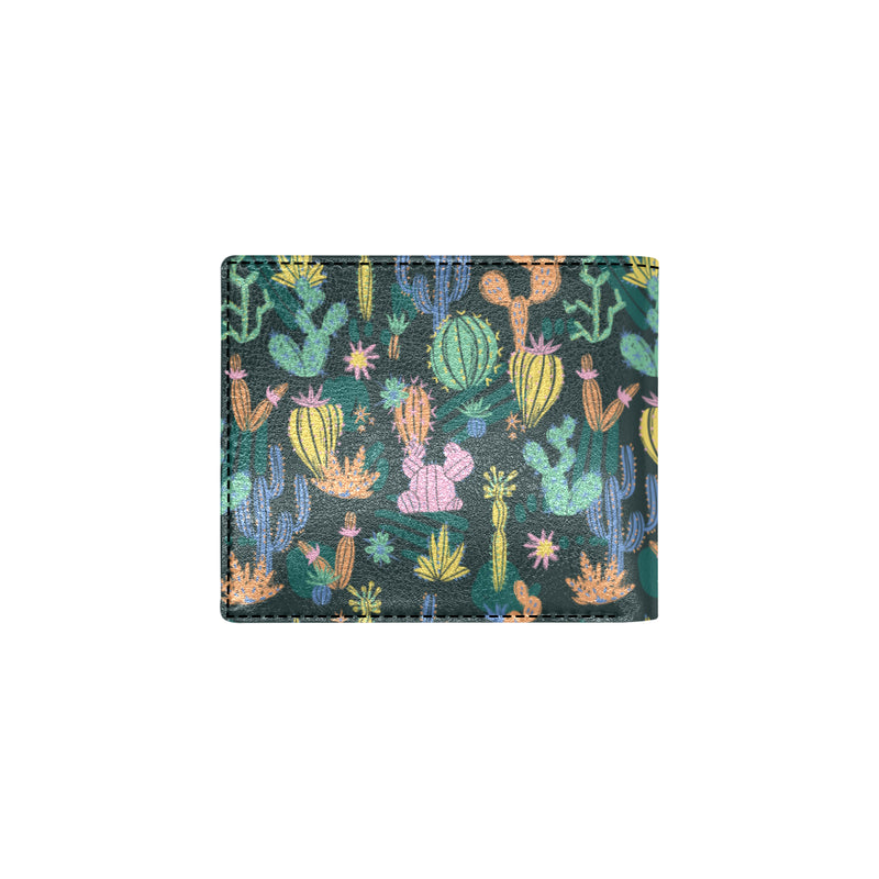 Cactus Pattern Print Design 05 Men's ID Card Wallet