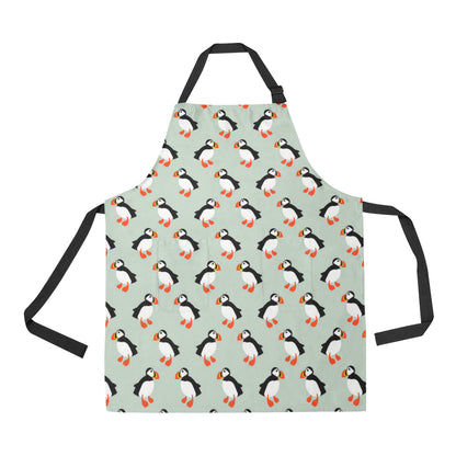 Puffin Pattern Print Design A03 Apron with Pocket