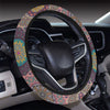 Bohemian Pattern Print Design 07 Steering Wheel Cover with Elastic Edge