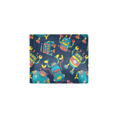 Robot Pattern Print Design A05 Men's ID Card Wallet