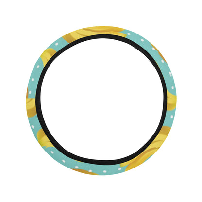 Banana Pattern Print Design BA02 Steering Wheel Cover with Elastic Edge