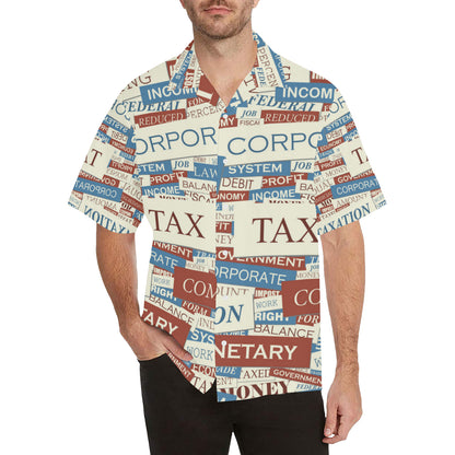 Accounting Financial Pattern Print Design 01 Men's Hawaiian Shirt