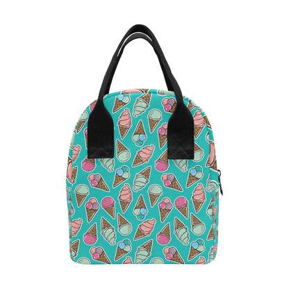 Ice Cream Pattern Print Design IC01 Insulated Lunch Bag
