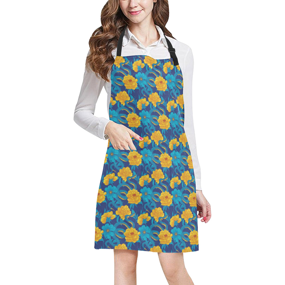 Boa Pattern Print Design 01 Apron with Pocket