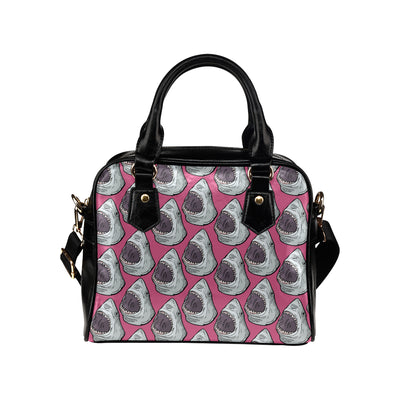 Great White Shark Pattern Print Design 01 Shoulder Handbag