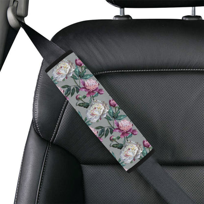 Peony Pattern Print Design PE01 Car Seat Belt Cover