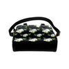 Hummingbird with Flower Pattern Print Design 03 Shoulder Handbag