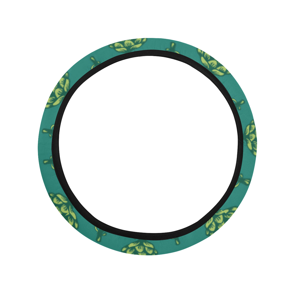 Artichoke Pattern Print Design 04 Steering Wheel Cover with Elastic Edge