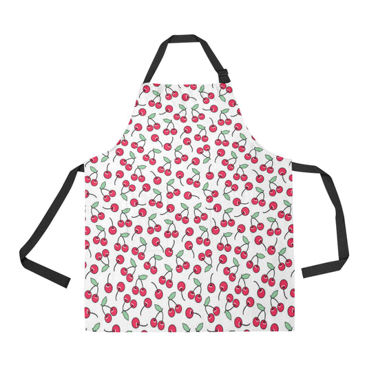 Cherry Pattern Print Design 03 Apron with Pocket
