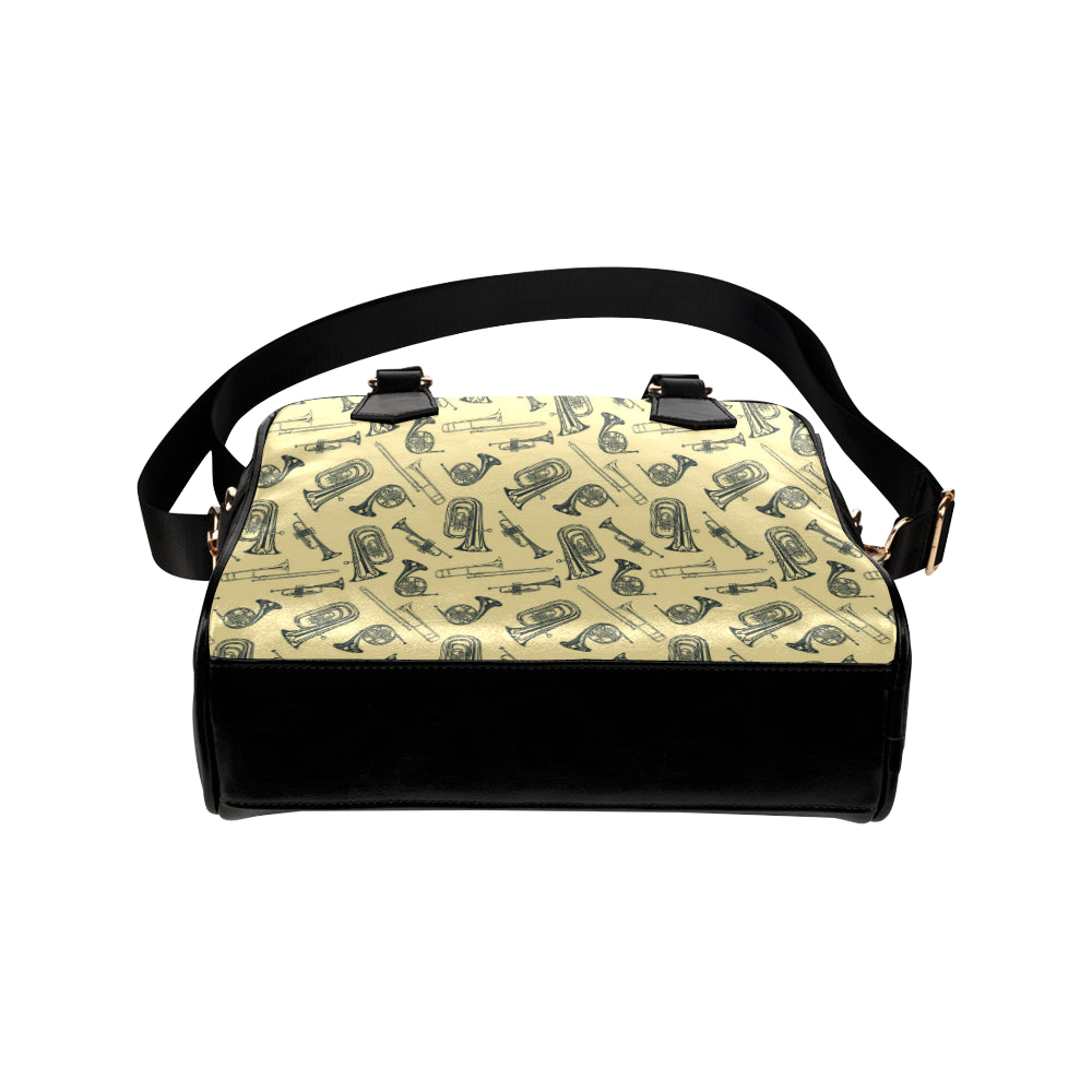Tuba Pattern Print Design 01 Shoulder Handbag