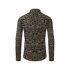 Lotus Gold Mandala Design Themed Men's Long Sleeve Shirt