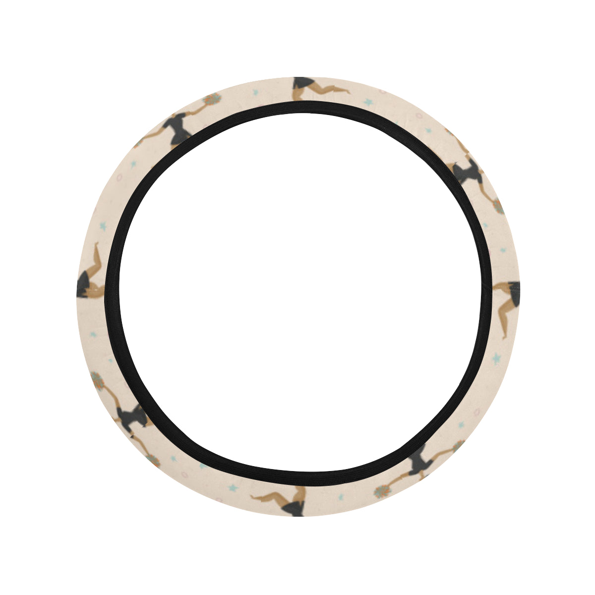 Cheerleader Pattern Print Design 03 Steering Wheel Cover with Elastic Edge