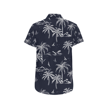 Pacific island Pattern Print Design A02 Men's Short Sleeve Button Up Shirt