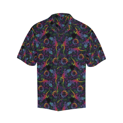 Gecko Rainbow Pattern Print Design 03 Men's Hawaiian Shirt