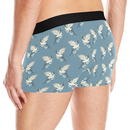 Crane Pattern Print Design 05 Men's Boxer Briefs