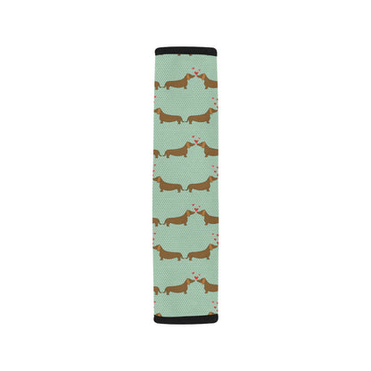 Dachshund Pattern Print Design 02 Car Seat Belt Cover