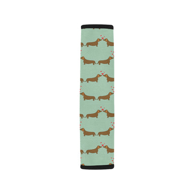 Dachshund Pattern Print Design 02 Car Seat Belt Cover