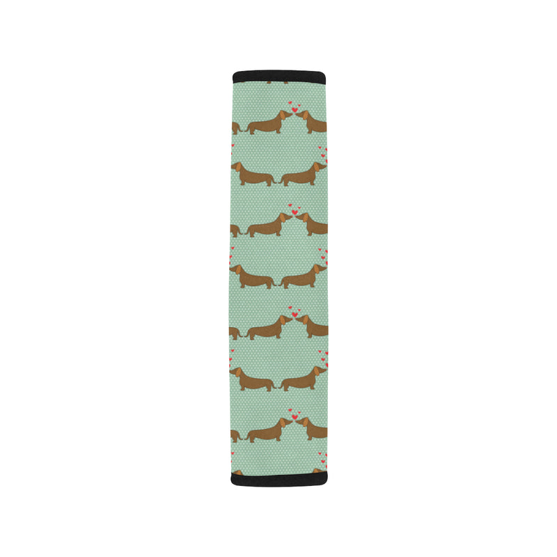 Dachshund Pattern Print Design 02 Car Seat Belt Cover