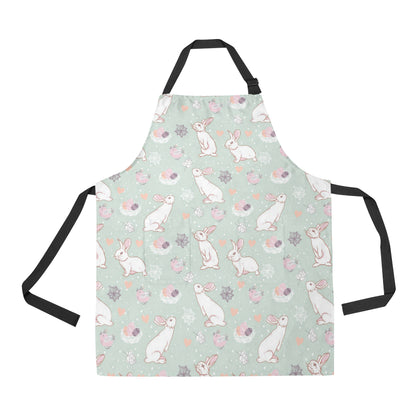 Rabbit Pattern Print Design RB011 Apron with Pocket