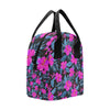 Neon Pink Hibiscus Pattern Print Design HB015 Insulated Lunch Bag