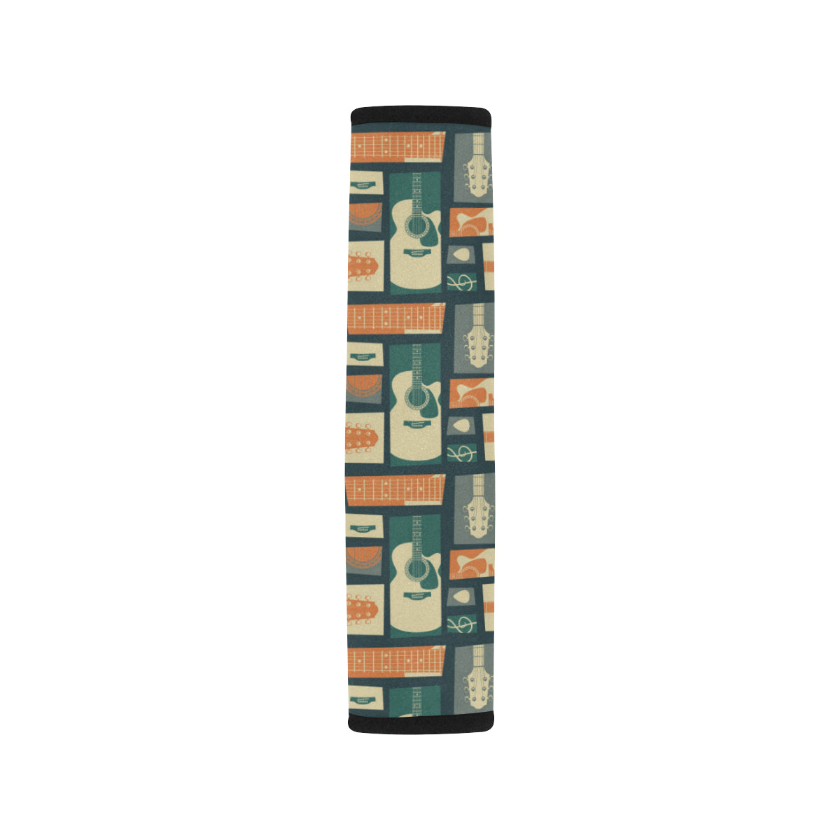 Acoustic Guitar Pattern Print Design 02 Car Seat Belt Cover