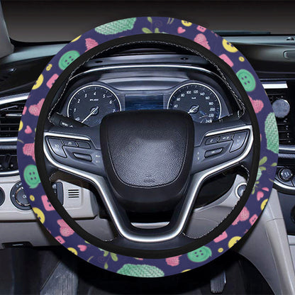 Crochet Pattern Print Design 02 Steering Wheel Cover with Elastic Edge
