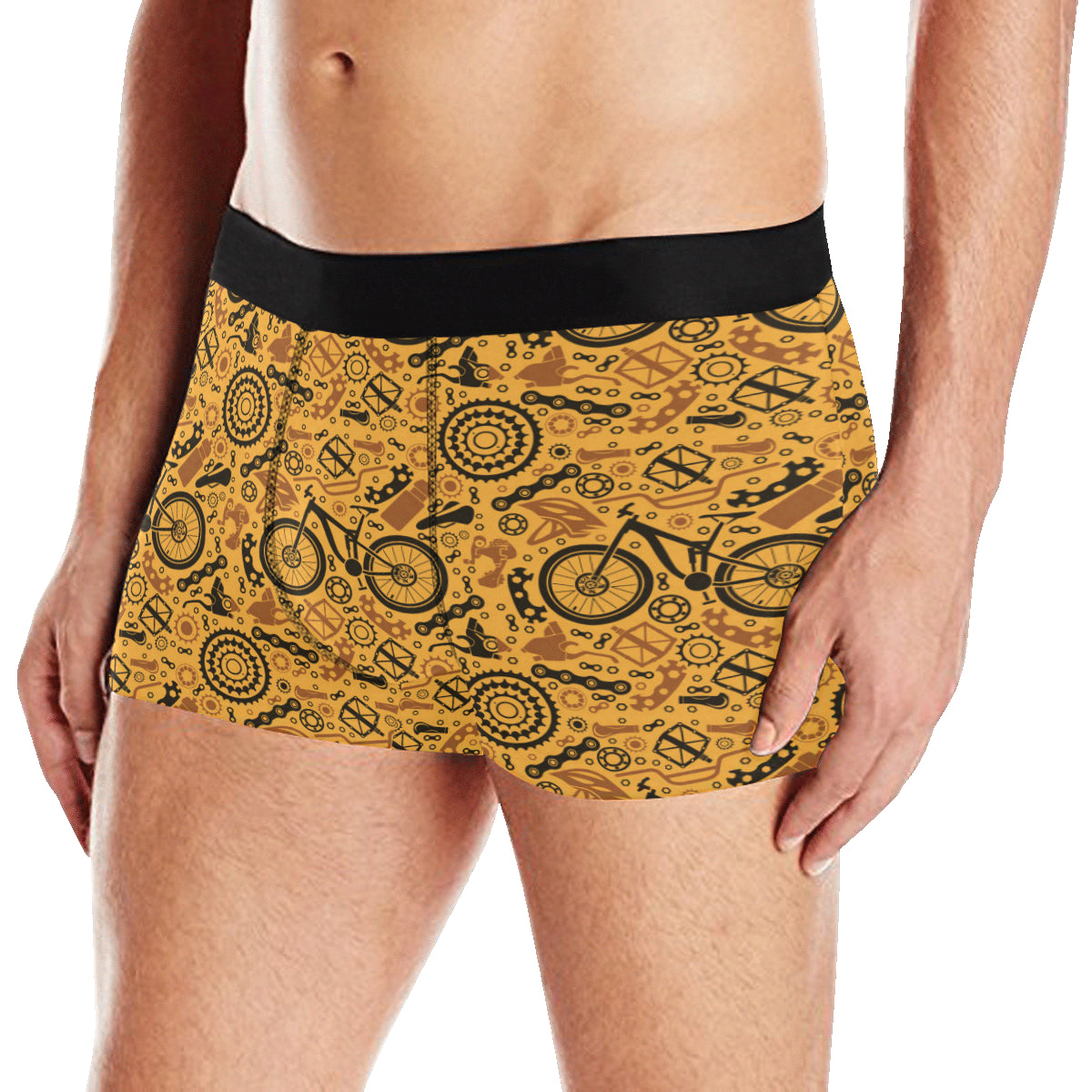Mountain bike Pattern Print Design 03 Men's Boxer Briefs