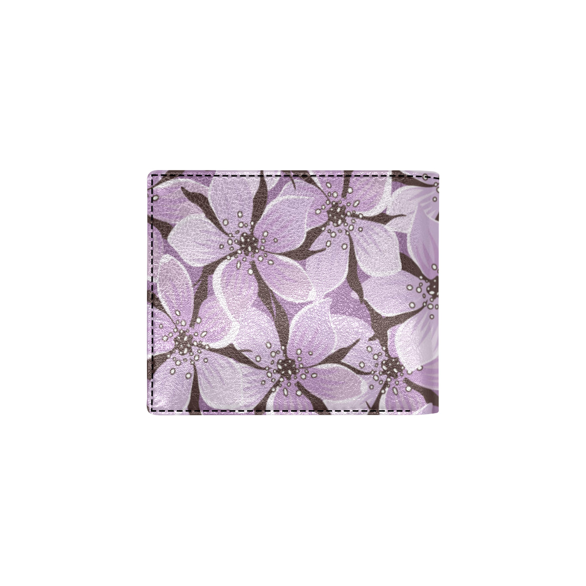 Lilac Pattern Print Design 01 Men's ID Card Wallet