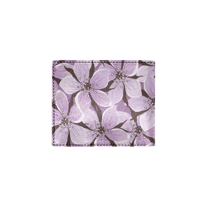 Lilac Pattern Print Design 01 Men's ID Card Wallet