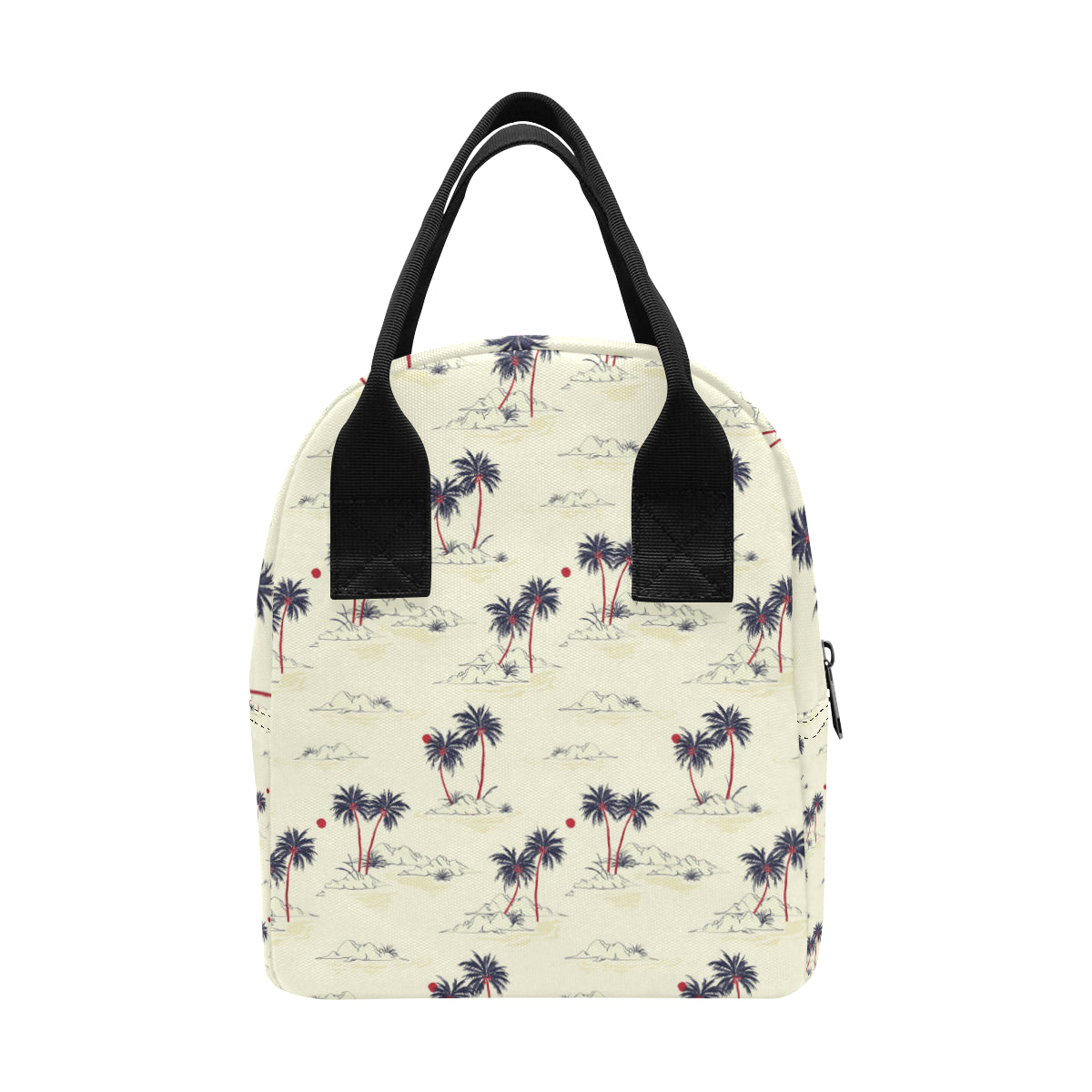Palm Tree Pattern Print Design PT08 Insulated Lunch Bag