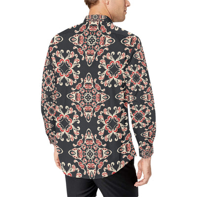 Medallion Pattern Print Design 01 Men's Long Sleeve Shirt