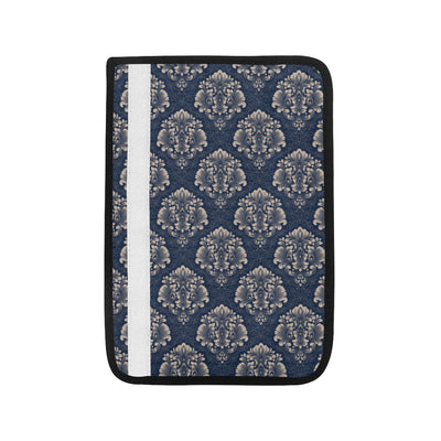 Damask Blue Luxury Print Pattern Car Seat Belt Cover