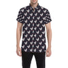 Chicken Pattern Print Design 03 Men's Short Sleeve Button Up Shirt