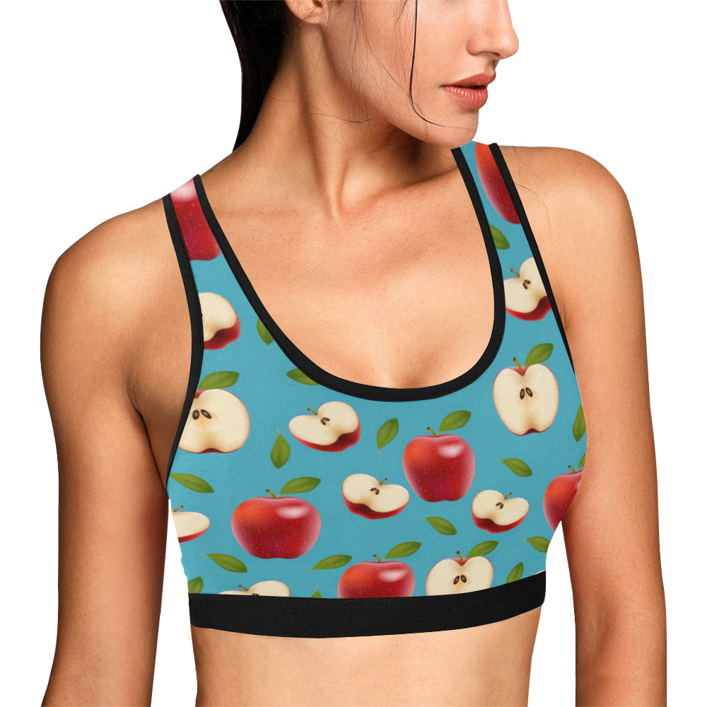 Apple Pattern Print Design AP012 Sports Bra