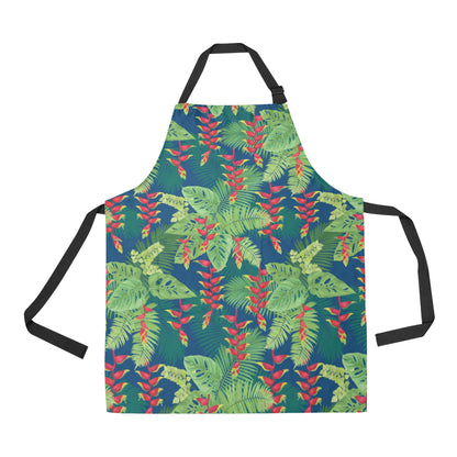Heliconia Pattern Print Design HL08 Apron with Pocket