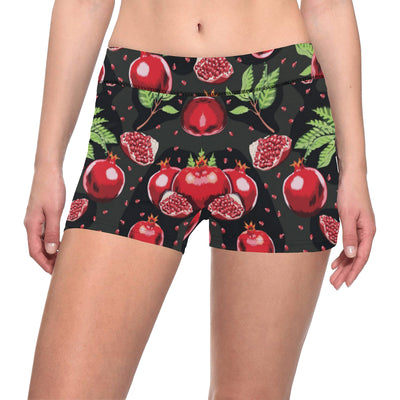 Pomegranate Pattern Print Design PG06 Yoga Shorts