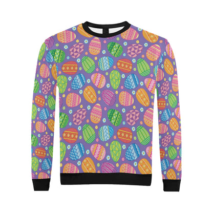 Easter Eggs Pattern Print Design RB010 Men Long Sleeve Sweatshirt