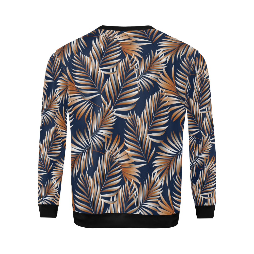 Tropical Flower Pattern Print Design TF07 Men Long Sleeve Sweatshirt