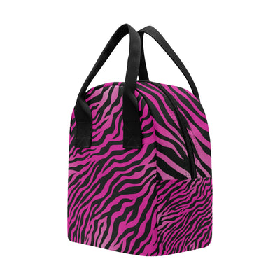 Pink Zebra Insulated Lunch Bag