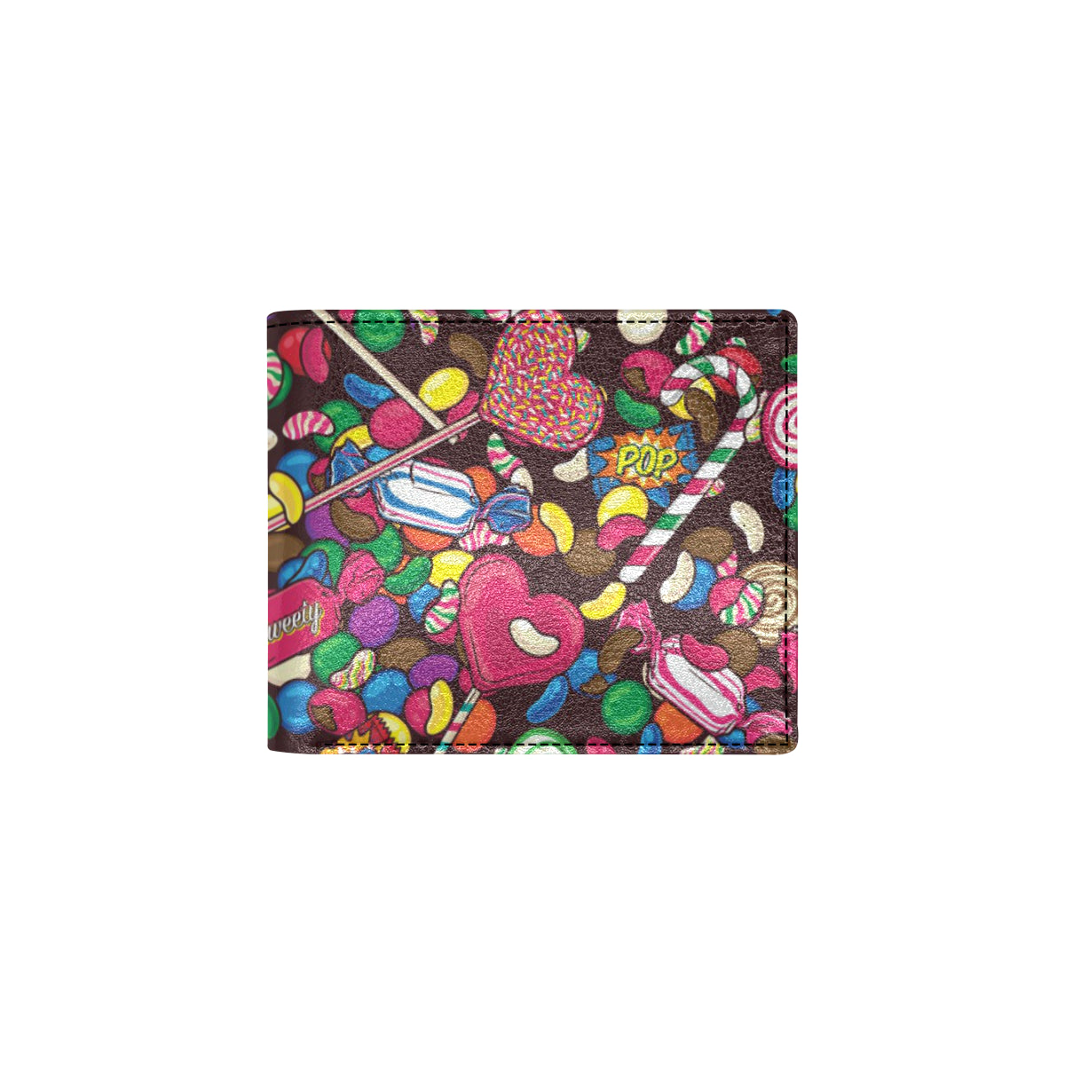 Candy Pattern Print Design CA02 Men's ID Card Wallet