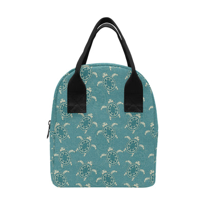 Sea Turtle Pattern Print Design T02 Insulated Lunch Bag