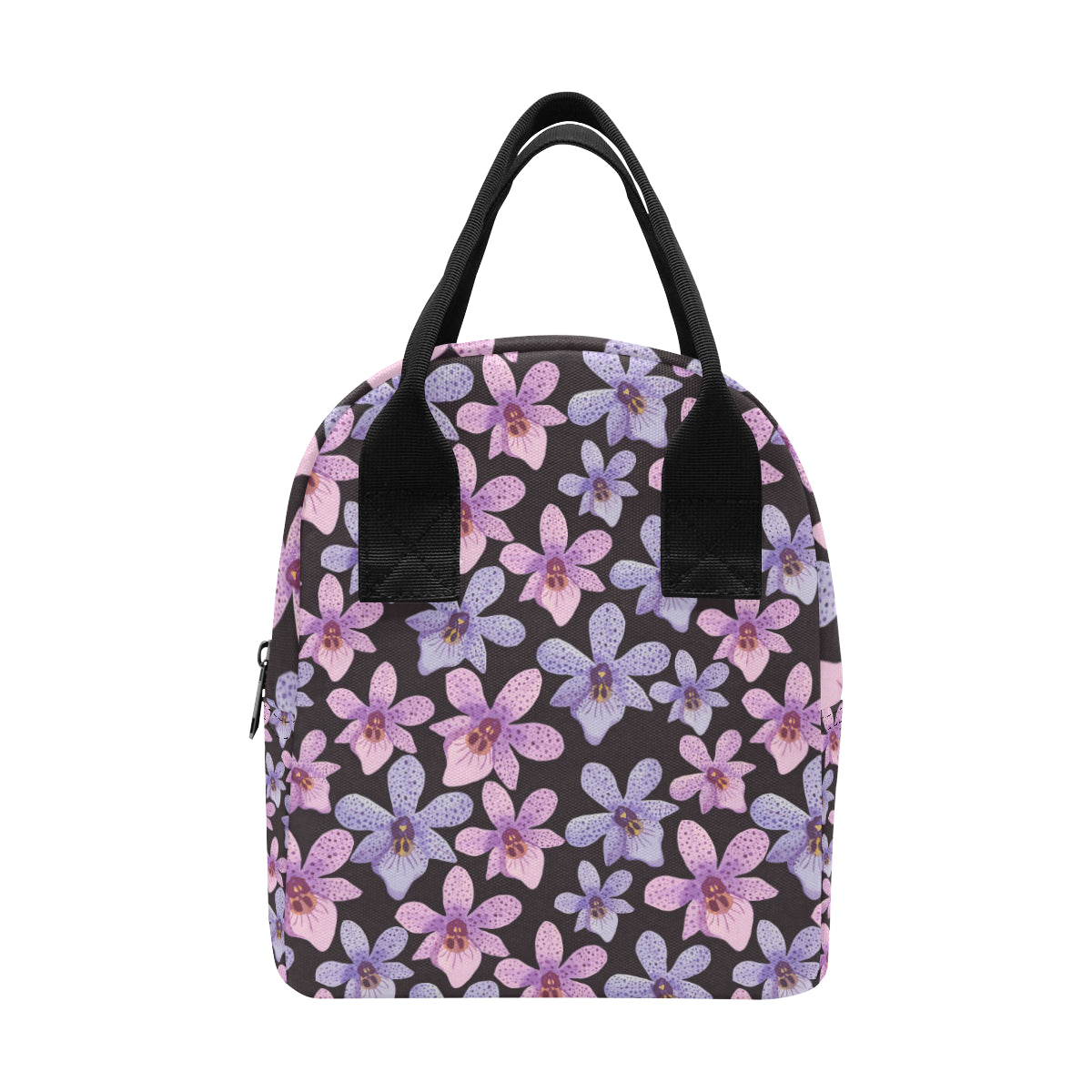 Orchid Pattern Print Design OR08 Insulated Lunch Bag