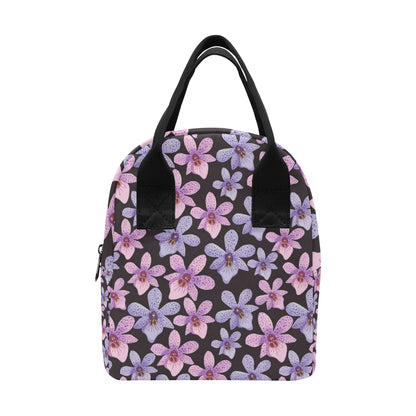 Orchid Pattern Print Design OR08 Insulated Lunch Bag