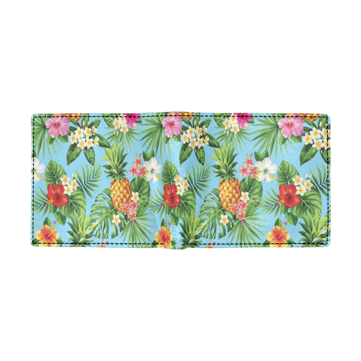 Pineapple Hawaiian flower Tropical Men's ID Card Wallet